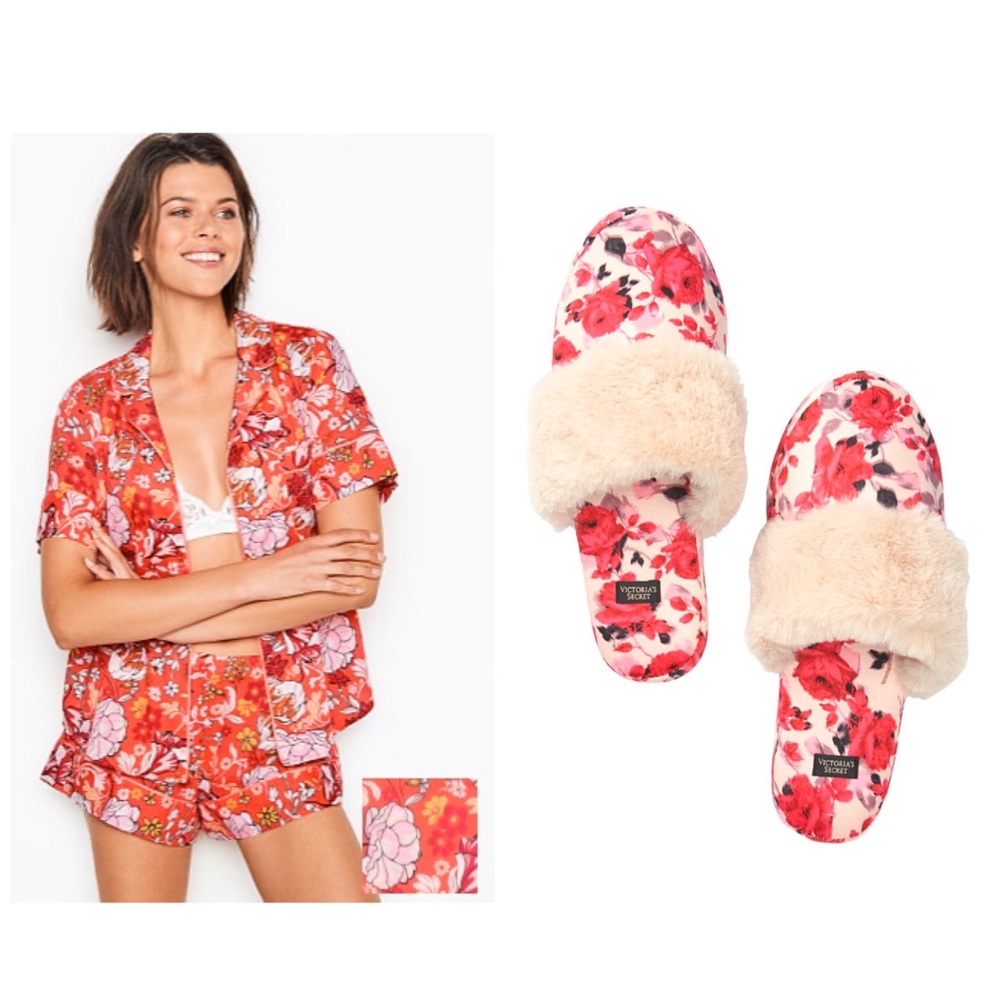 VICTORIAS SECRET PJ AND SLIPPER SET